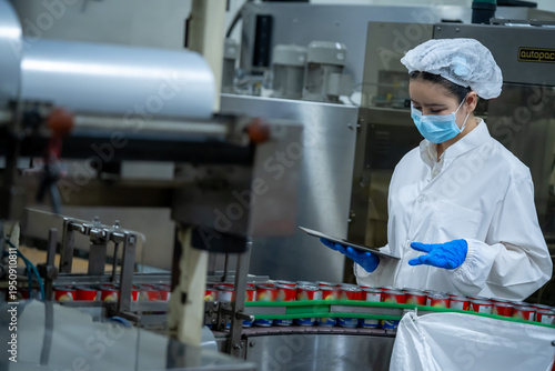 Quality control in food processing plant manufacturing facility image industrial environment close-up efficiency and safety