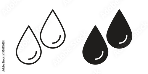 Blood drops icon symbol, logo illustration. Vector graphics web design.