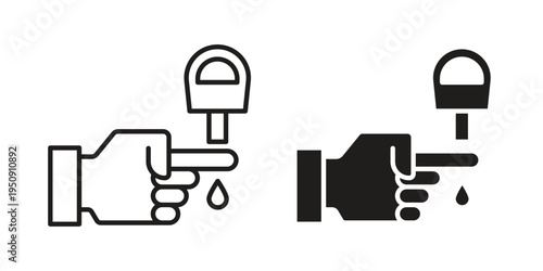 Blood sugar test icon symbol, logo illustration. Vector graphics web design.