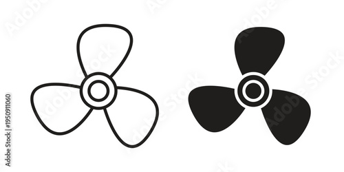 Boat screw icon symbol, logo illustration. Vector graphics web design.