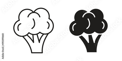 Broccoli icon symbol, logo illustration. Vector graphics web design.