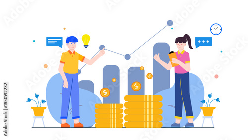 Business people investing in green energy and sustainable technology