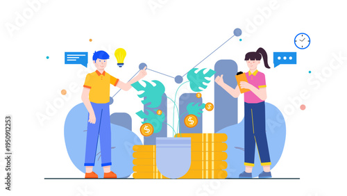 Corporate team planting trees as part of social responsibility project