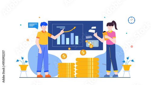 Team evaluating business sustainability and environmental impact reports