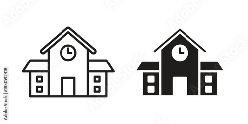 Campus icon symbol, logo illustration. Vector graphics web design.