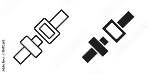 Car seat belt icon symbol, logo illustration. Vector graphics web design.