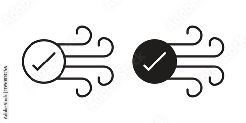 Clean Air icon symbol, logo illustration. Vector graphics web design.
