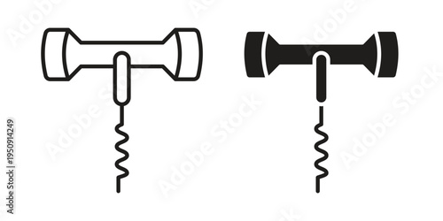 Corkscrew icon symbol, logo illustration. Vector graphics web design.