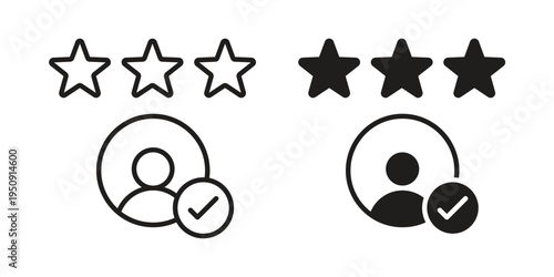 Customer experience icon symbol, logo illustration. Vector graphics web design.