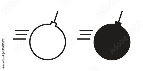 Demolition ball icon symbol, logo illustration. Vector graphics web design.