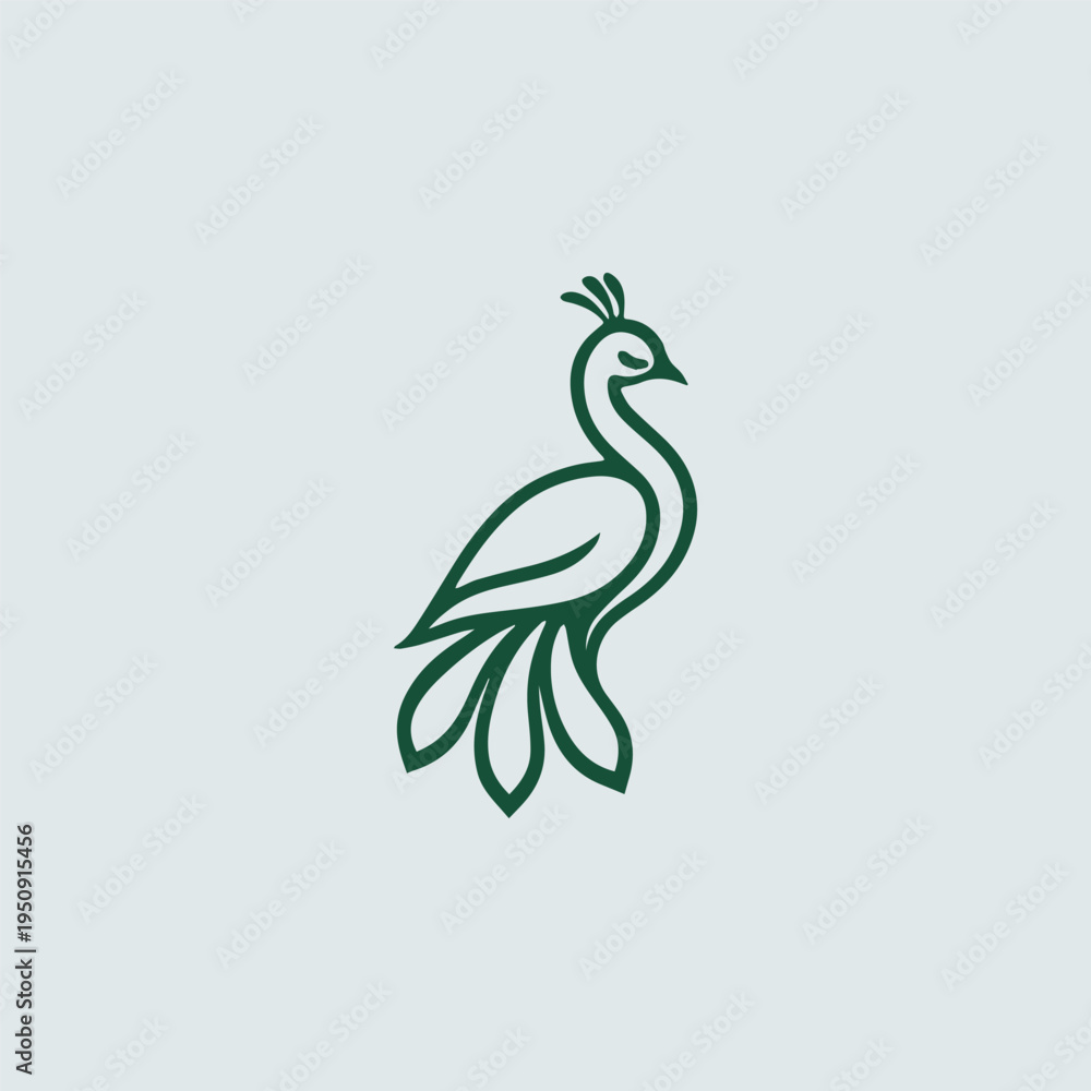 Obraz premium Elegant Peacock Logo