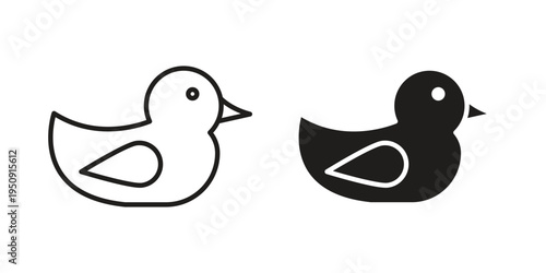Duck icon symbol, logo illustration. Vector graphics web design.