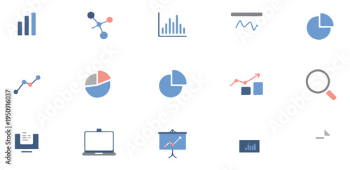 Modern business and communication icons set for marketing teamwork and human resources