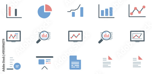 Outline icons for business strategy communication and global connections and achievements