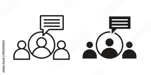Expert opinion icon symbol, logo illustration. Vector graphics web design.