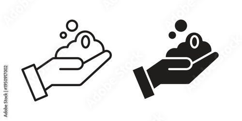 Foam icon symbol, logo illustration. Vector graphics web design.