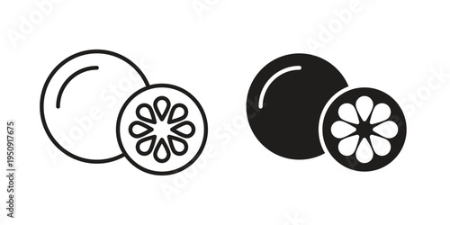 Grapefruit icon symbol, logo illustration. Vector graphics web design.