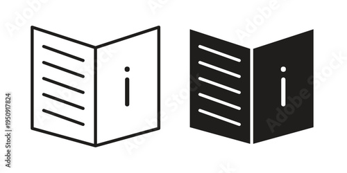 guide book icon symbol, logo illustration. Vector graphics web design.