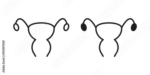 Gynecology icon symbol, logo illustration. Vector graphics web design.