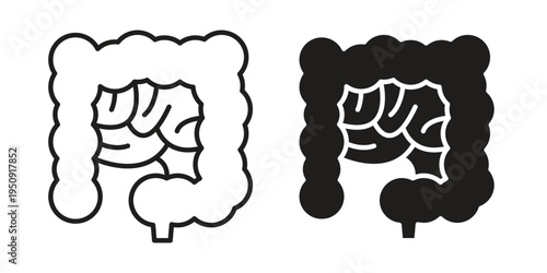 Gut icon symbol, logo illustration. Vector graphics web design.