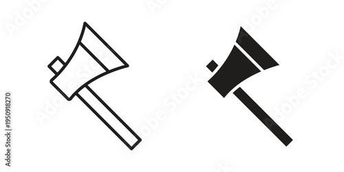 Hatchet icon symbol, logo illustration. Vector graphics web design.