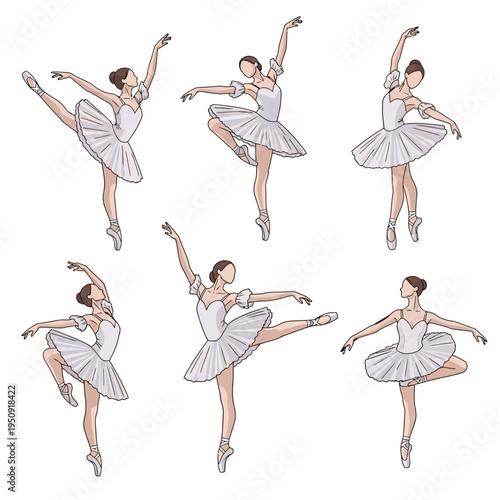 Ballet dancers in various poses.
