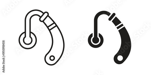 Hearing aid icon symbol, logo illustration. Vector graphics web design.