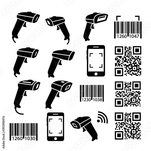 Barcode scanners and QR codes.