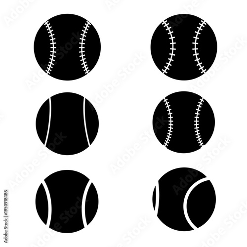 Baseballs in different rotation positions.