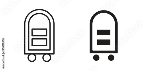 Hotel service icon symbol, logo illustration. Vector graphics web design.