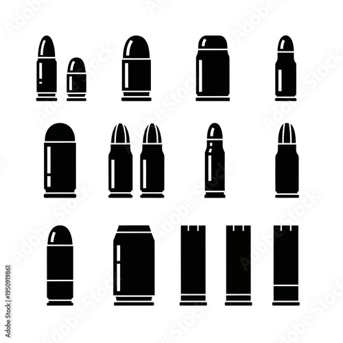 Collection of various bullet types.
