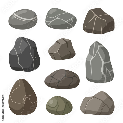 Collection of various rock formations.