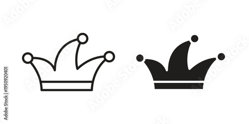 Joker hat icon symbol, logo illustration. Vector graphics web design.