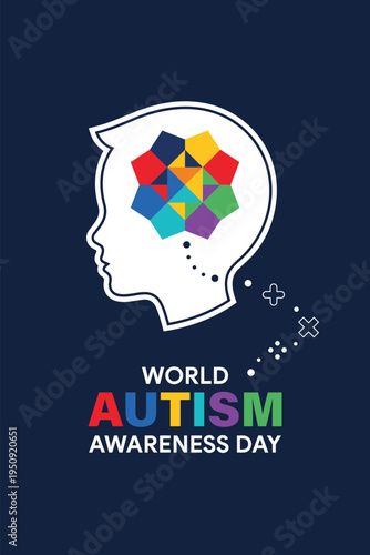 Colorful World Autism Awareness Day Poster