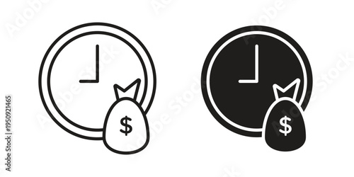 Long term investment icon symbol, logo illustration. Vector graphics web design.