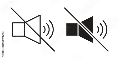 Mute sound icon symbol, logo illustration. Vector graphics web design.