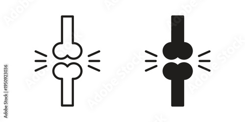 Osteoporosis icon symbol, logo illustration. Vector graphics web design.