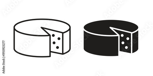 Parmesan icon symbol, logo illustration. Vector graphics web design.