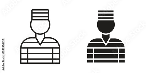 Prisoner icon symbol, logo illustration. Vector graphics web design.