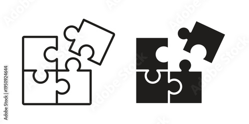 Fotografia Puzzle icon symbol, logo illustration
