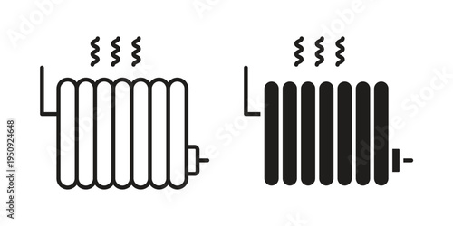 Radiator icon symbol, logo illustration. Vector graphics web design.