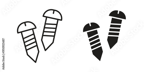 Screws icon symbol, logo illustration. Vector graphics web design.