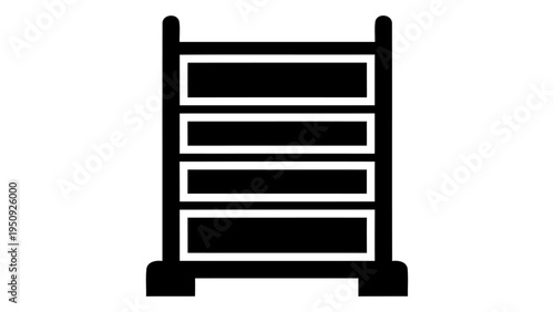 Freestanding pantry rack icon for kitchen storage and organization