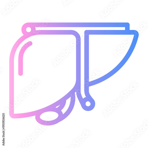 liver Line Gradient Icon