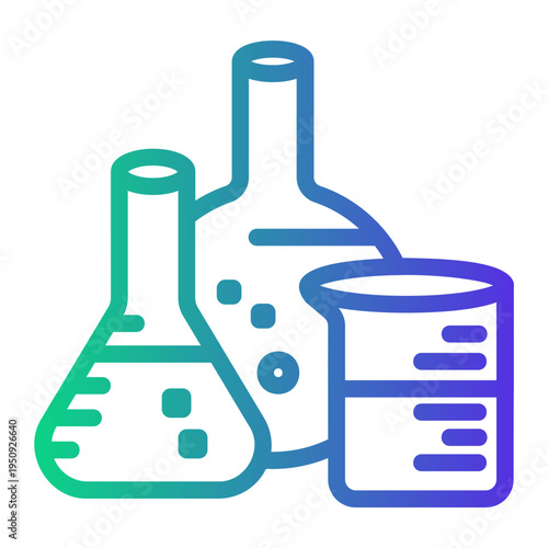 medical lab Line Gradient Icon