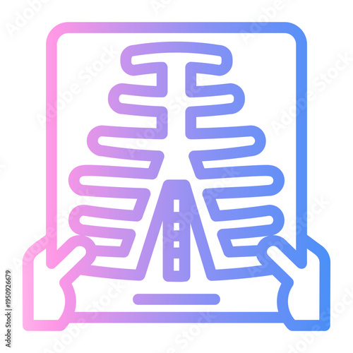 x ray Line Gradient Icon
