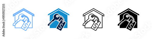 Rental Multiple Style Icon Set Collection 