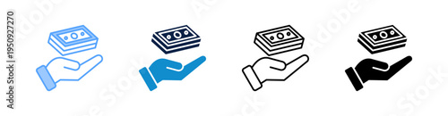 Income Multiple Style Icon Set Collection 