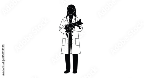 Vector illustration of a scientist holding a test tube