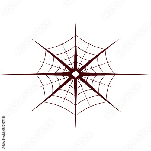 Realistic spider web vector illustration set isolated on transparent background. Creepy cobweb corner decoration for Halloween design, spooky gothic gothic aesthetic, hand-drawn net pattern graphic.
